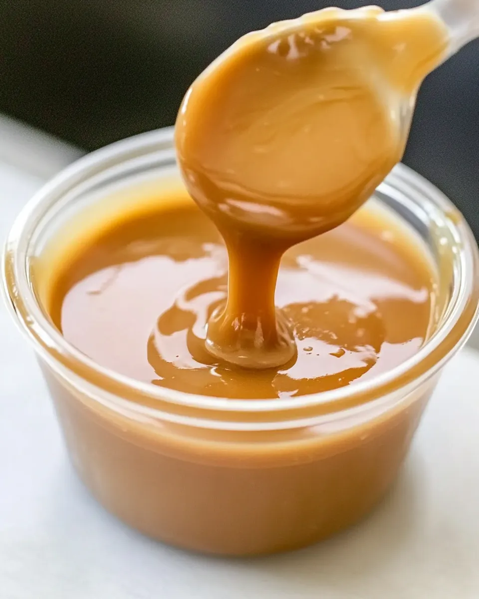 Delicious 1 Ingredient Caramel Sauce shot