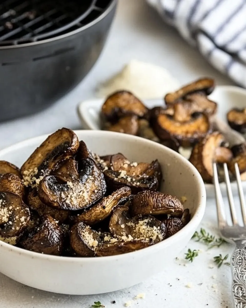 Delicious Air Fryer Roasted Mushrooms image