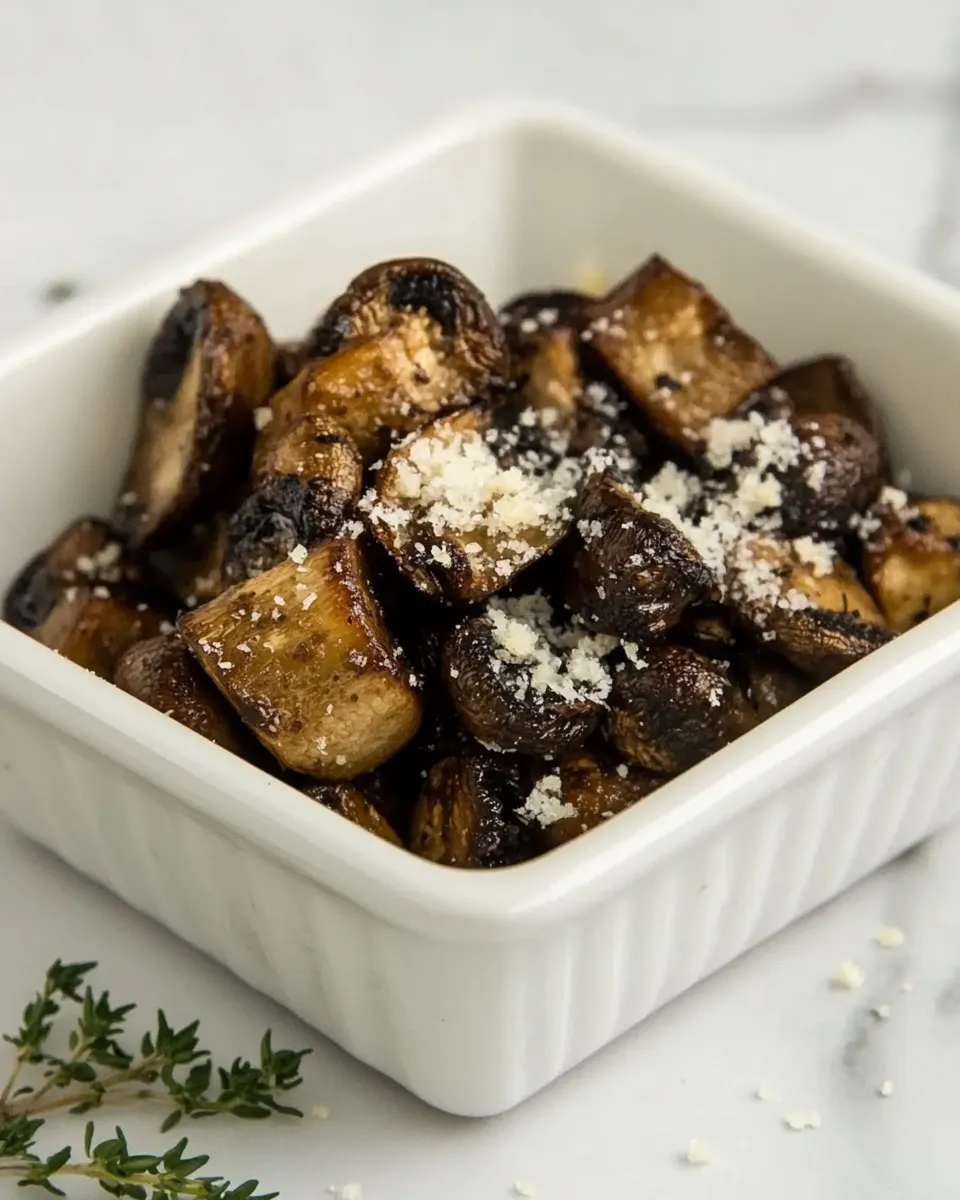 Savory Air Fryer Roasted Mushrooms recipe photo