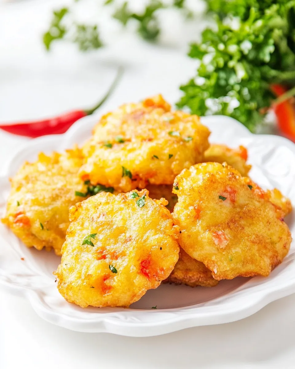 Delicious Bacalaitos (Codfish Fritters) shot