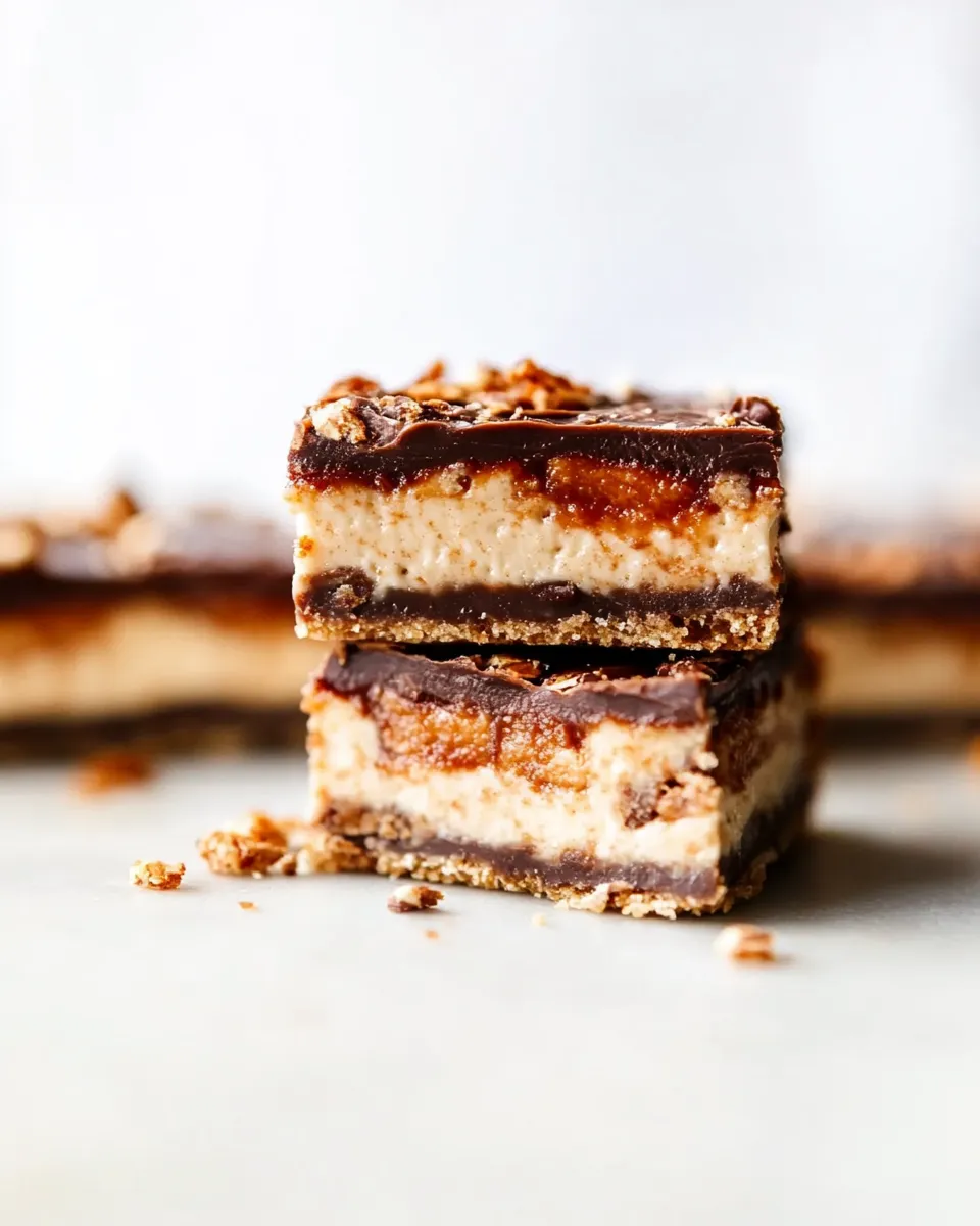 Easy Butterfinger Nutter Butter Cheesecake Bars recipe photo