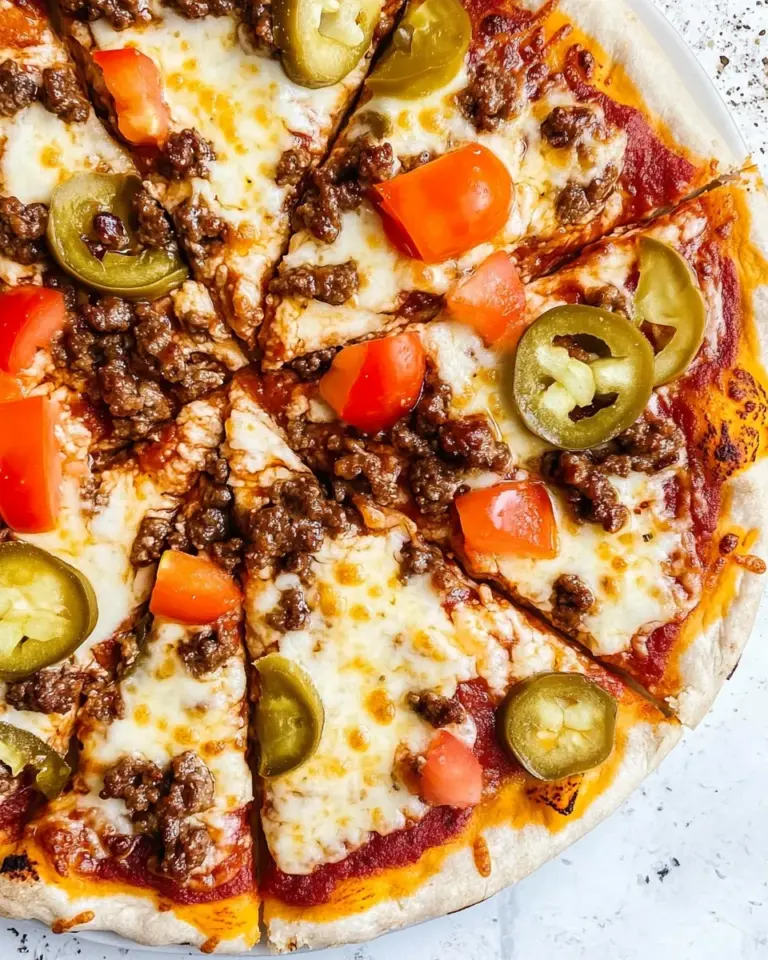 Homemade Cheeseburger Pizza photo