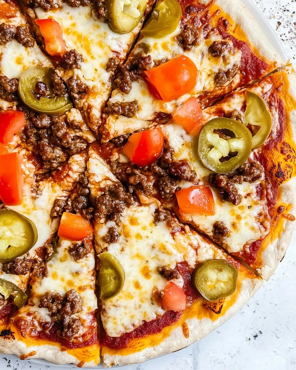 Homemade Cheeseburger Pizza photo