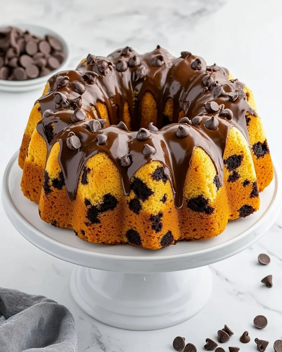 Delicious Chocolate Chip Bundt Cake shot