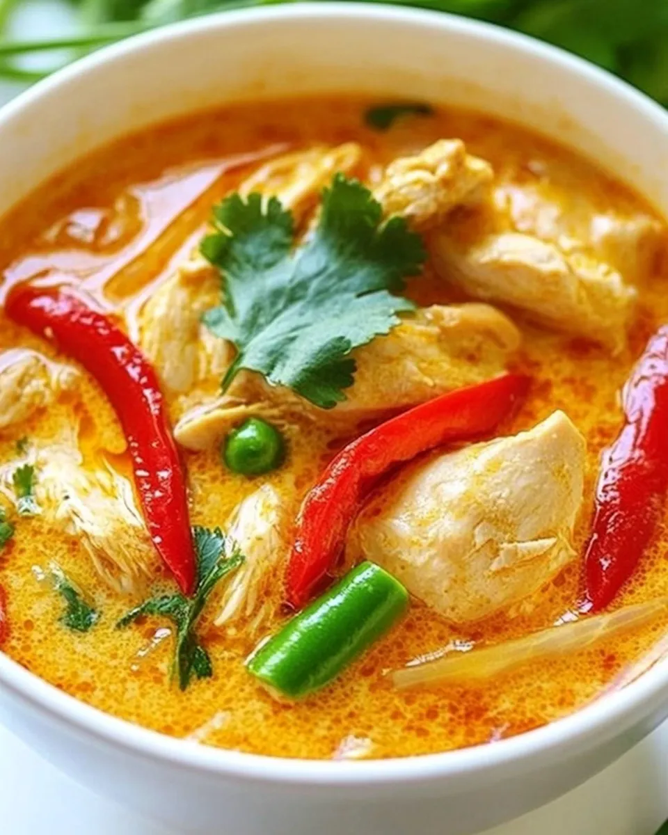 Classic Creamy Thai Coconut Chicken Soup (Instant Pot) image