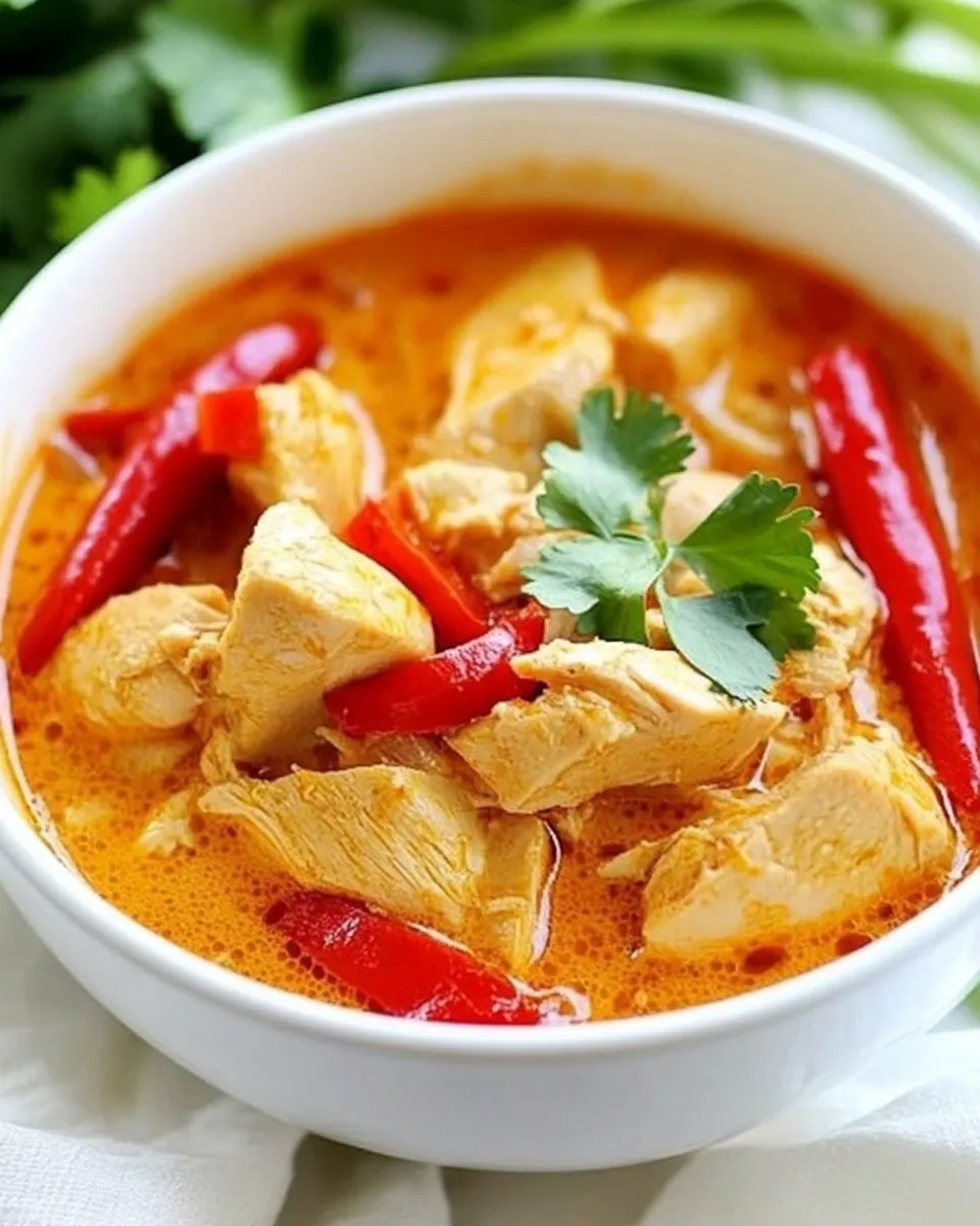 Easy Creamy Thai Coconut Chicken Soup (Instant Pot) recipe photo