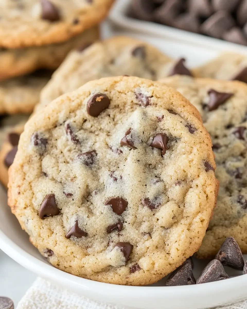 Classic Eggless Chocolate Chip Cookies Recipe image