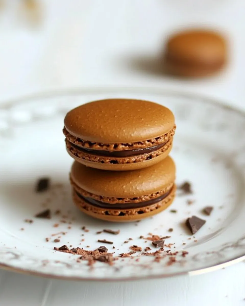 Easy French Chocolate Macaron Recipe shot