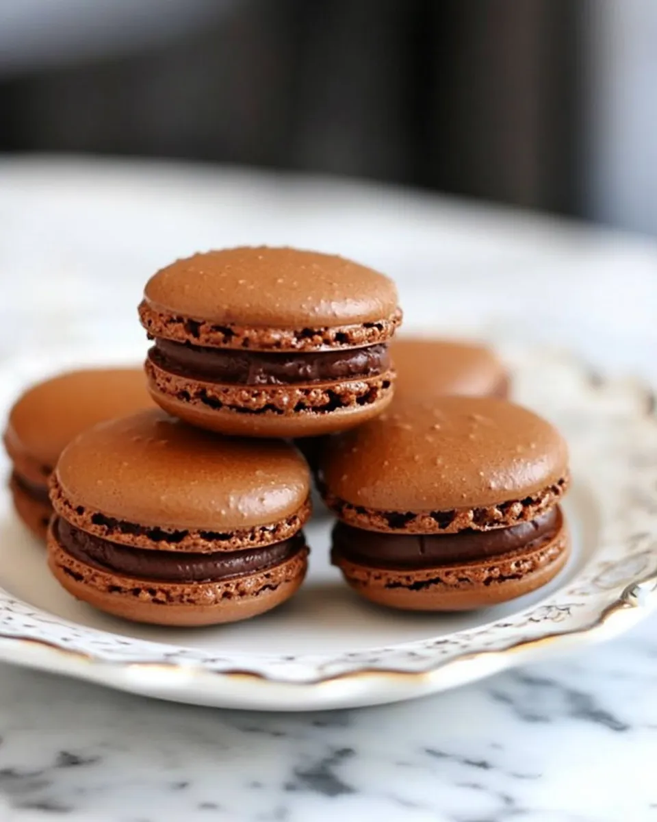 Delicious French Chocolate Macaron Recipe recipe photo