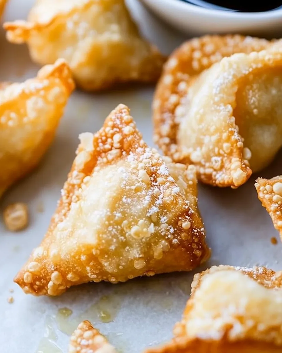 Delicious Fried Shrimp Wontons shot