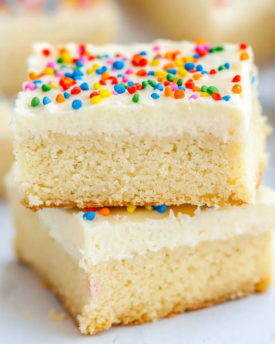 Delicious Frosted Sugar Cookie Bars shot