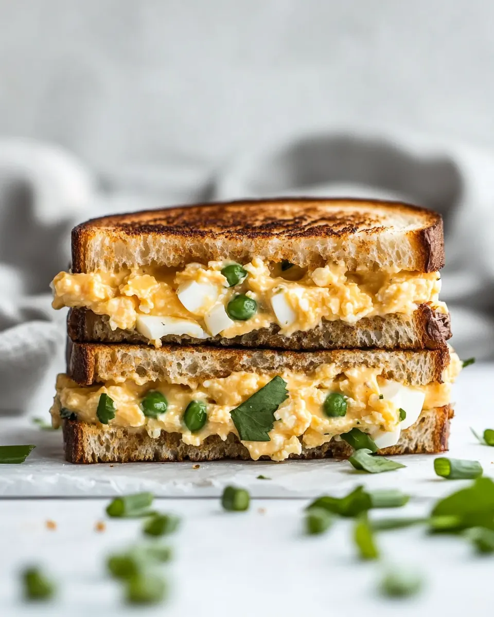 Easy Healthy Egg Salad Grilled Cheese Sandwich recipe photo
