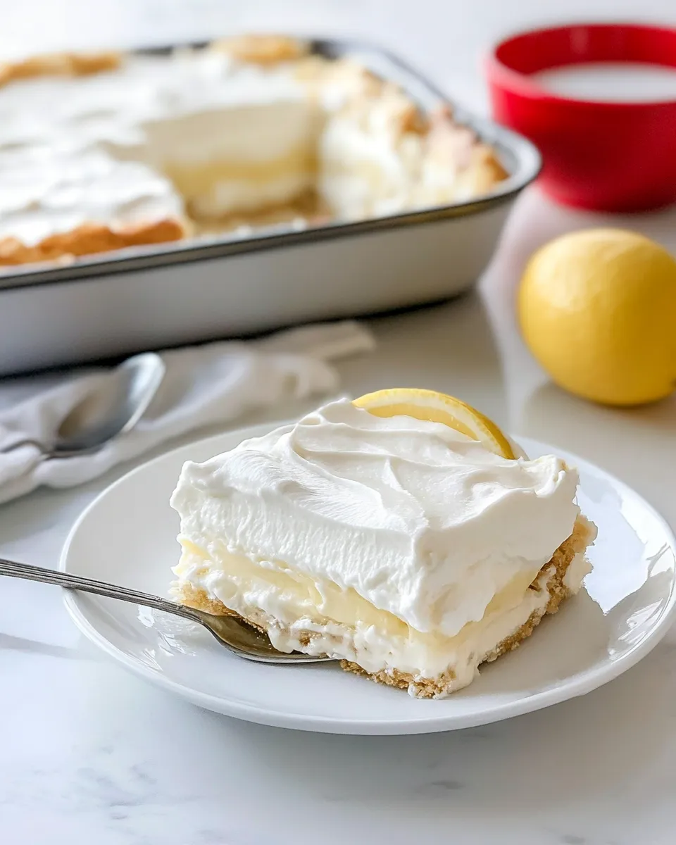 Delicious Heavenly Lemon Lush: The Ultimate Make-Ahead Layered Dessert image