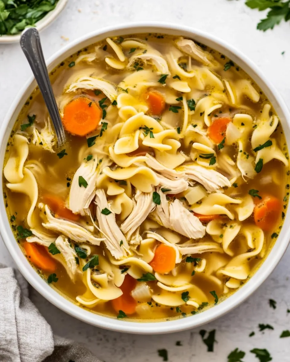 Easy Homestyle Chicken Noodle Soup shot