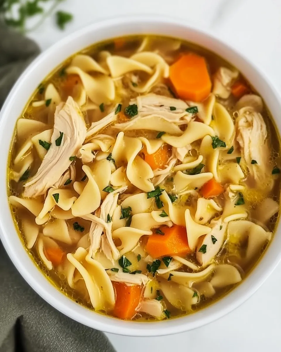 Delicious Homestyle Chicken Noodle Soup recipe image