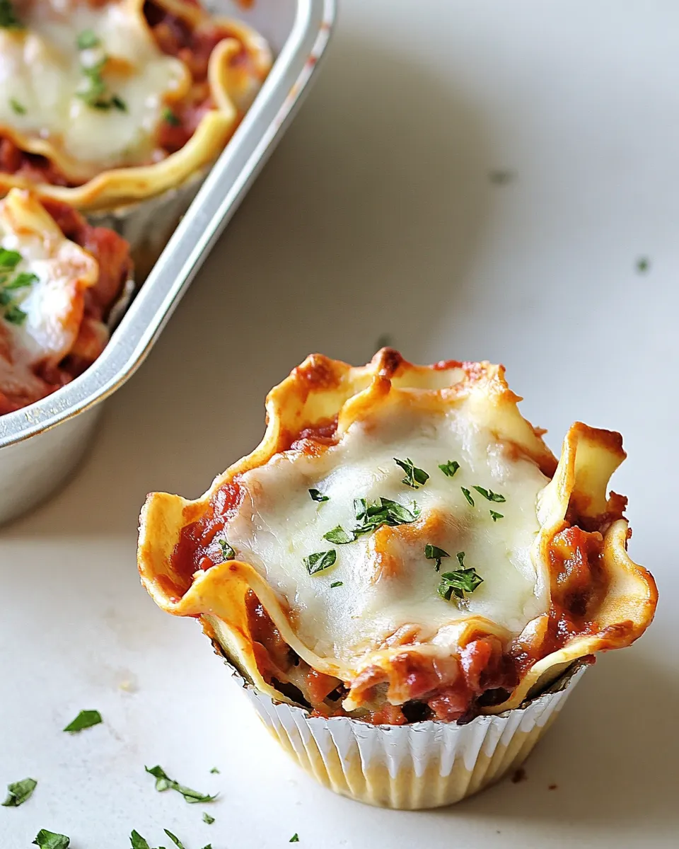 Homemade Lasagna Cupcakes recipe photo