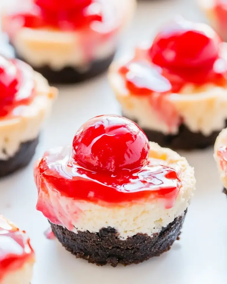 Homemade Mini Cherry Oreo Cheesecakes photo