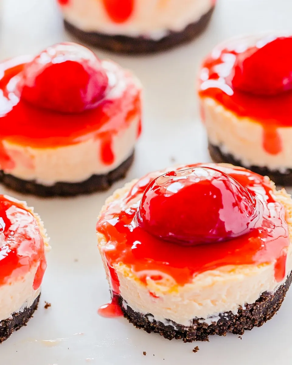 Best Mini Cherry Oreo Cheesecakes shot
