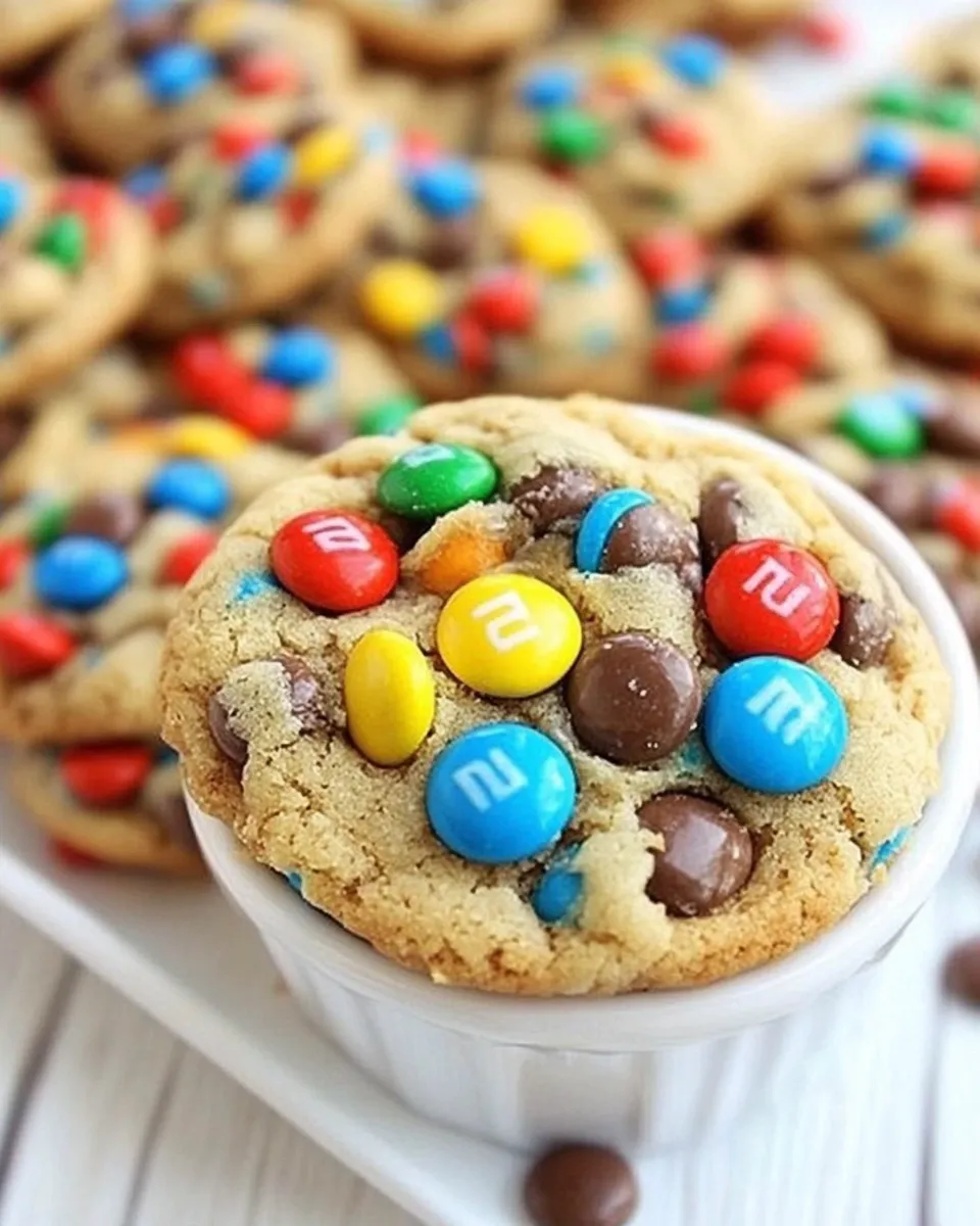 Delicious Mini M&MS Cookies shot