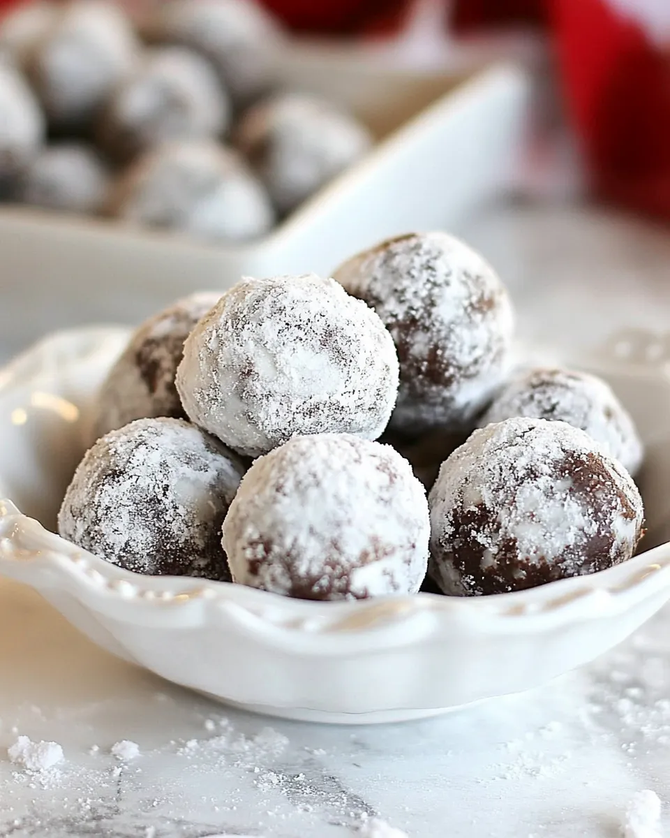 Easy No-Bake Fudge Snow Balls recipe photo