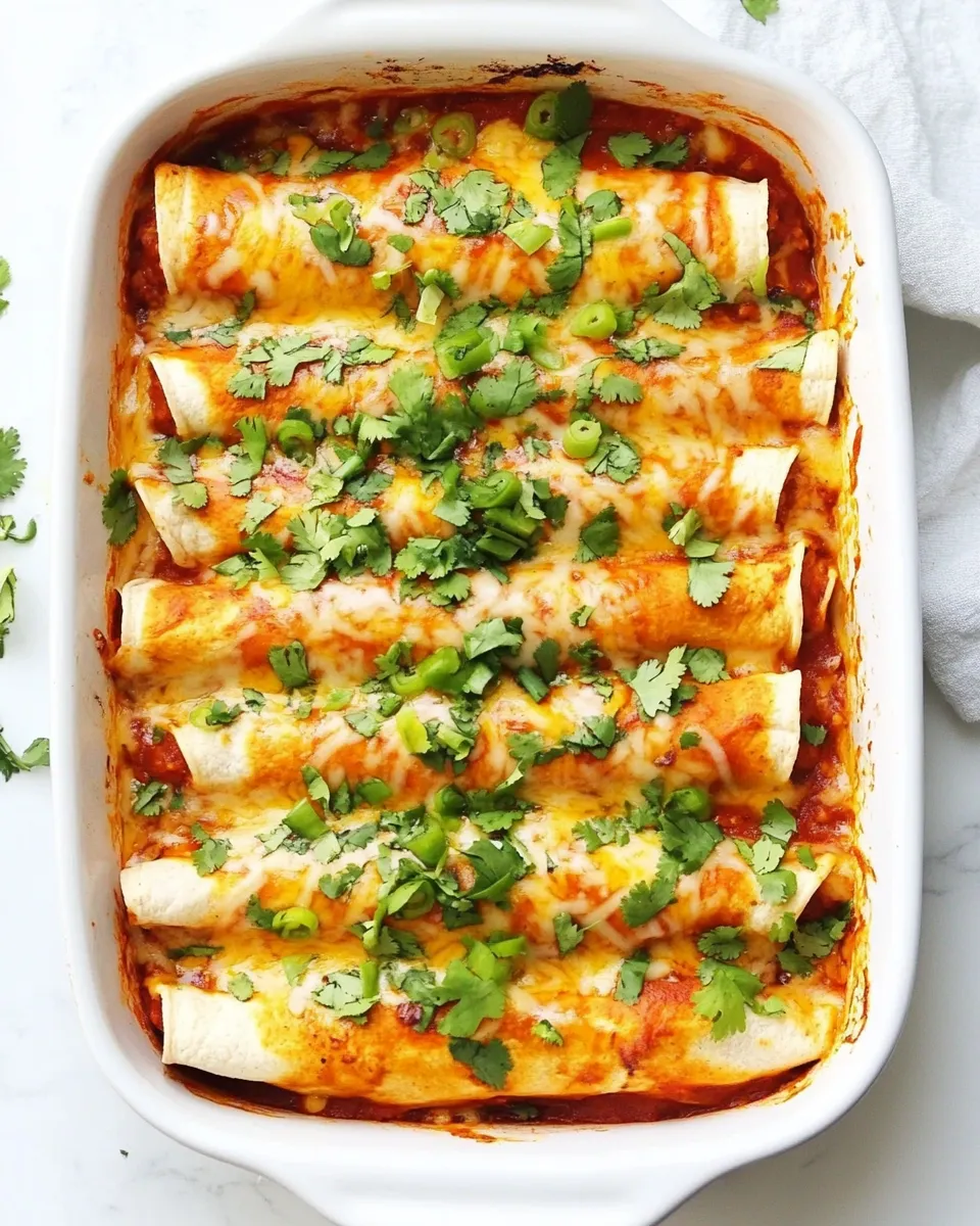 Simple Our Favorite Lightened Up Beef Enchiladas with 10 Minute Enchilada Sauce. dish image