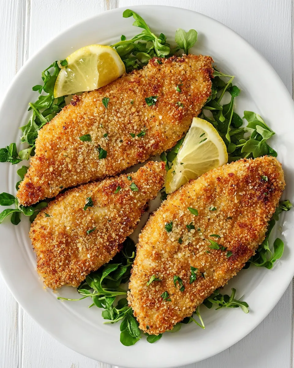 Delicious Parmesan Crusted Chicken Cutlets shot