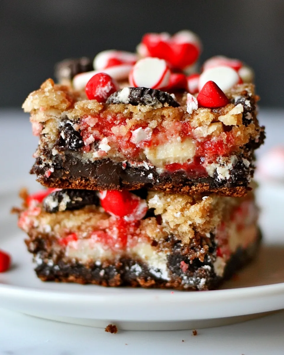 Homemade Peppermint Oreo Magic Cookie Bars photo
