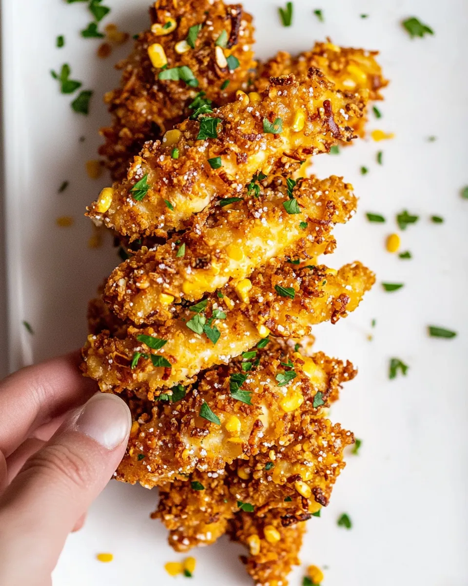 Delicious Pretzel Crusted Chicken Tenders shot