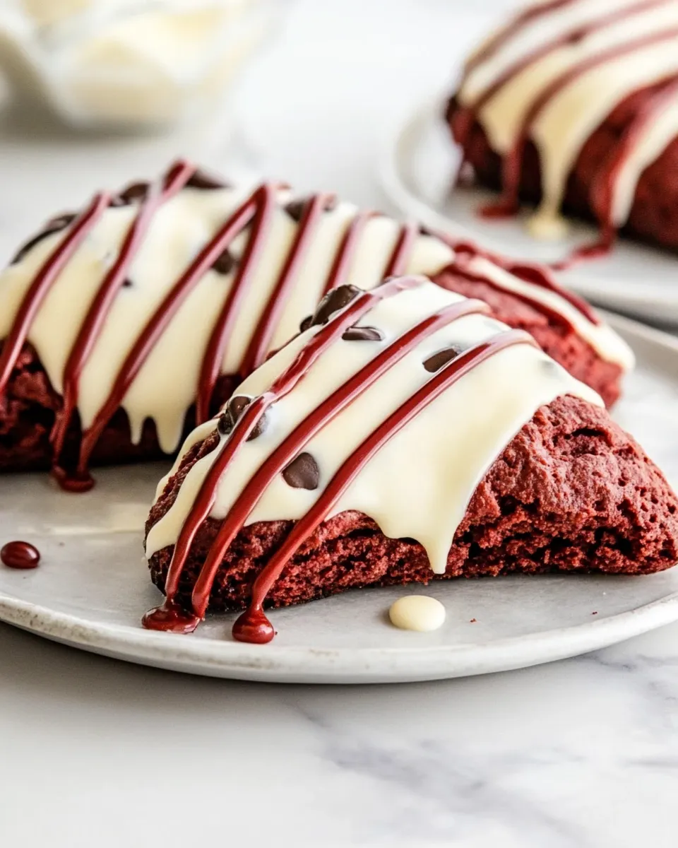 Easy Red Velvet Scones recipe photo