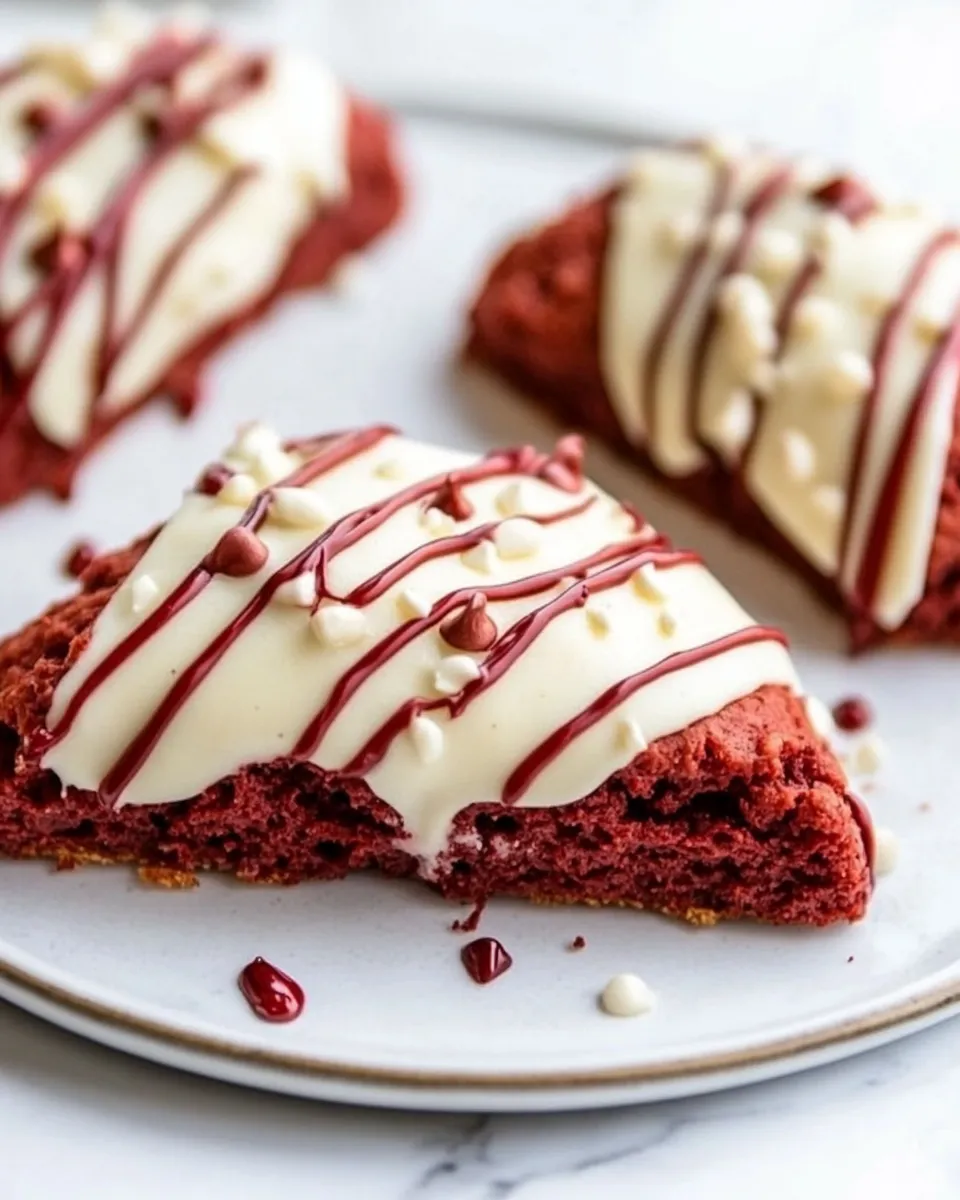Classic Red Velvet Scones shot