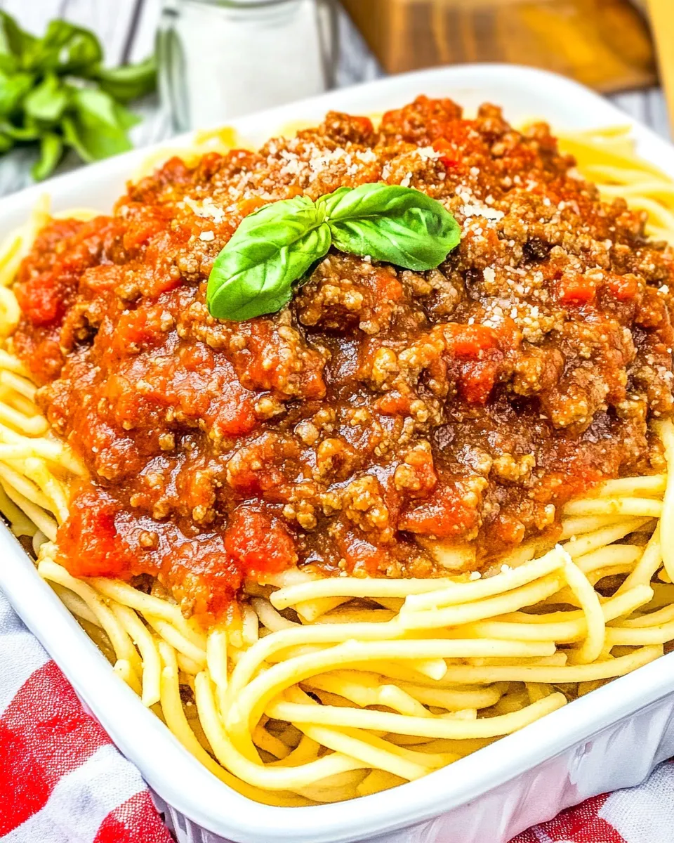 Easy School Cafeteria Spaghetti & Meat Sauce photo