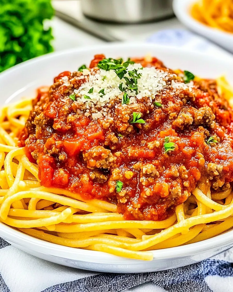 Delicious School Cafeteria Spaghetti & Meat Sauce image