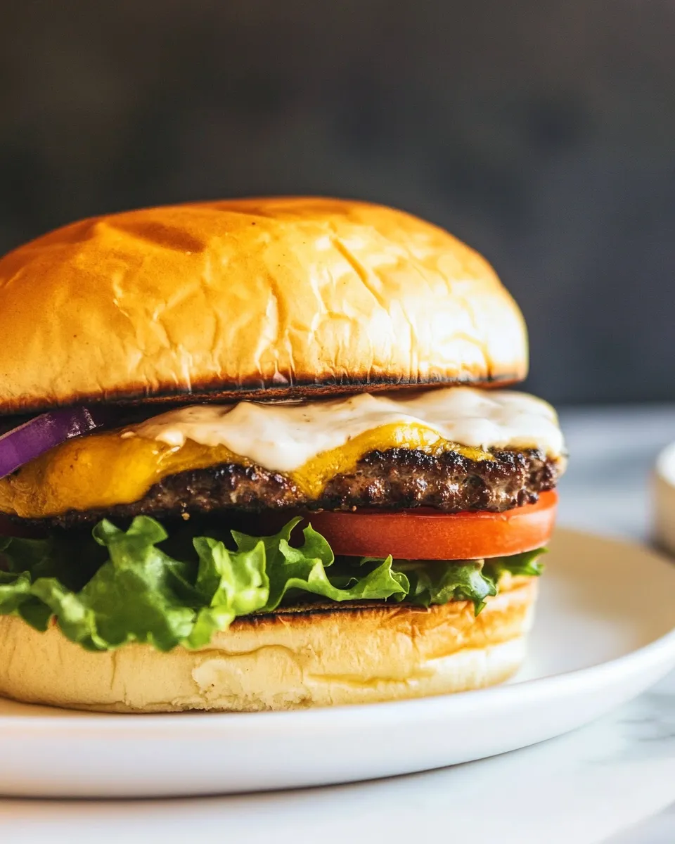 Delicious Smash Burger shot