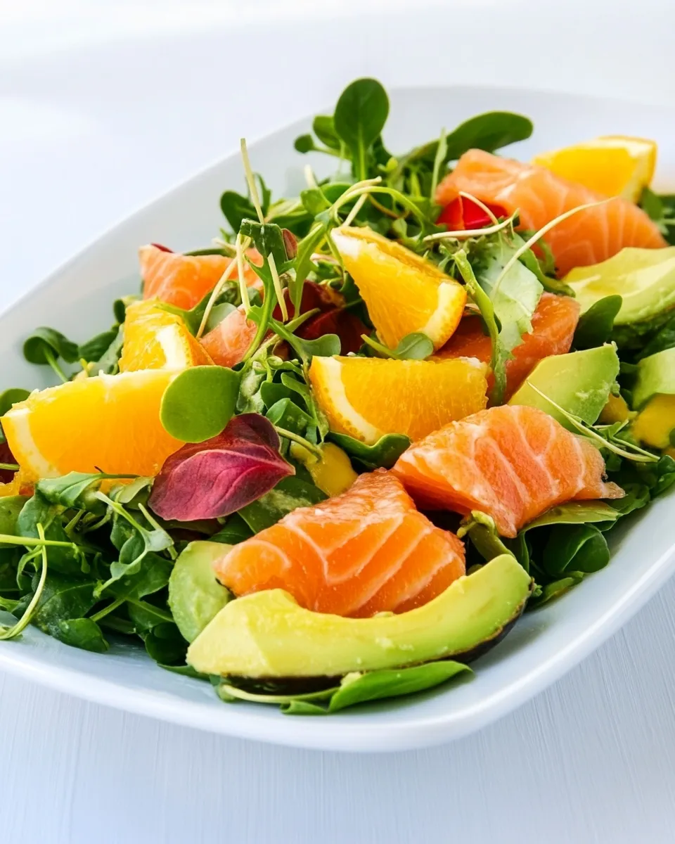 Easy Smoked Salmon Salad with Orange and Avocado photo