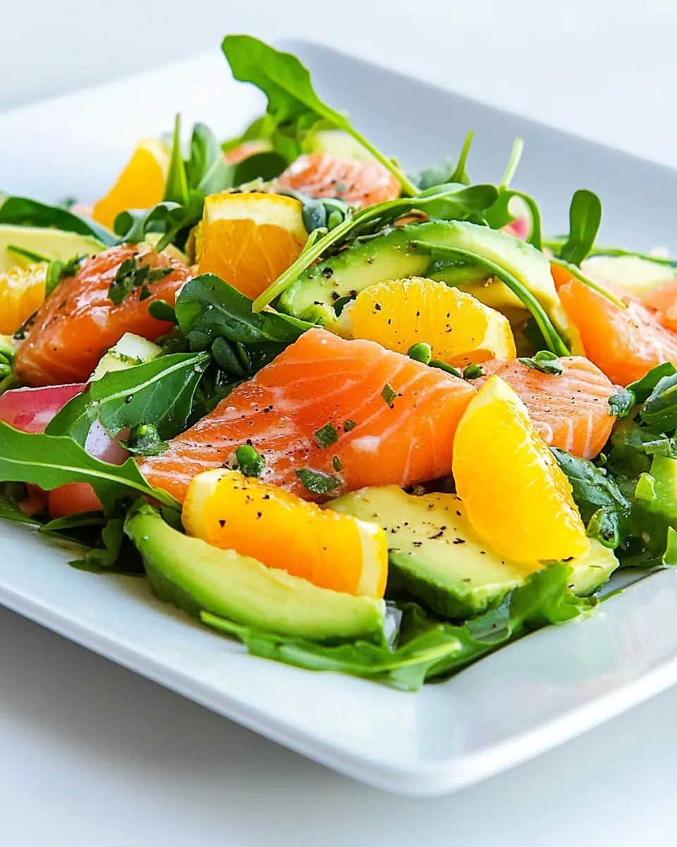 Delicious Smoked Salmon Salad with Orange and Avocado image