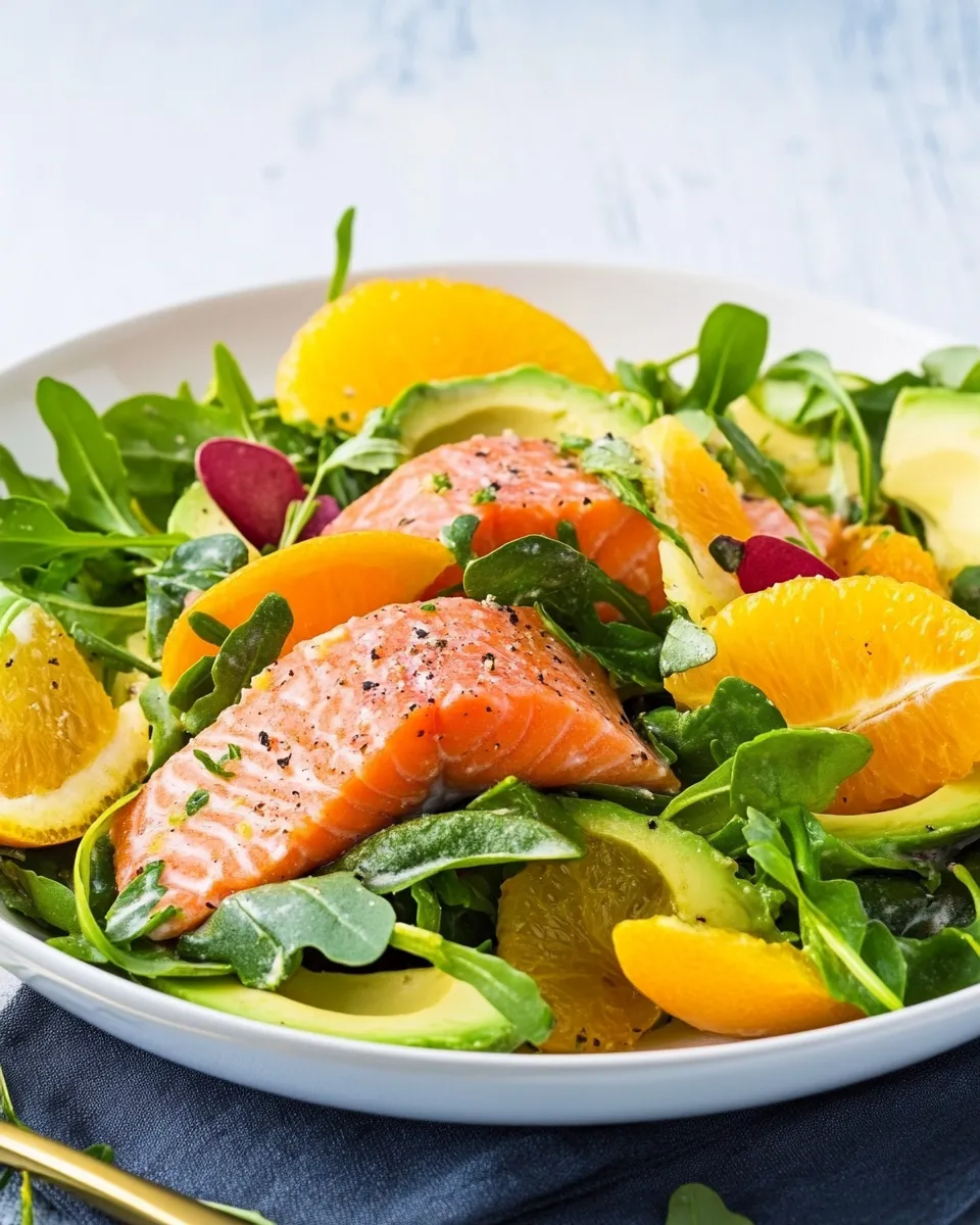 Classic Smoked Salmon Salad with Orange and Avocado dish photo