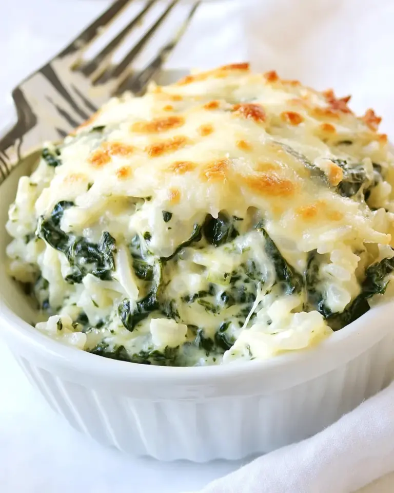 Easy Spinach Parmesan Rice Bake photo