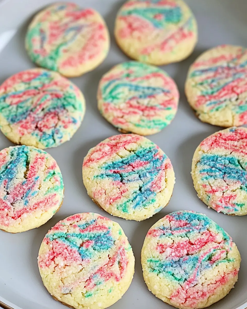 Easy Tie-Dye Cookies (Butter Cookies) recipe photo