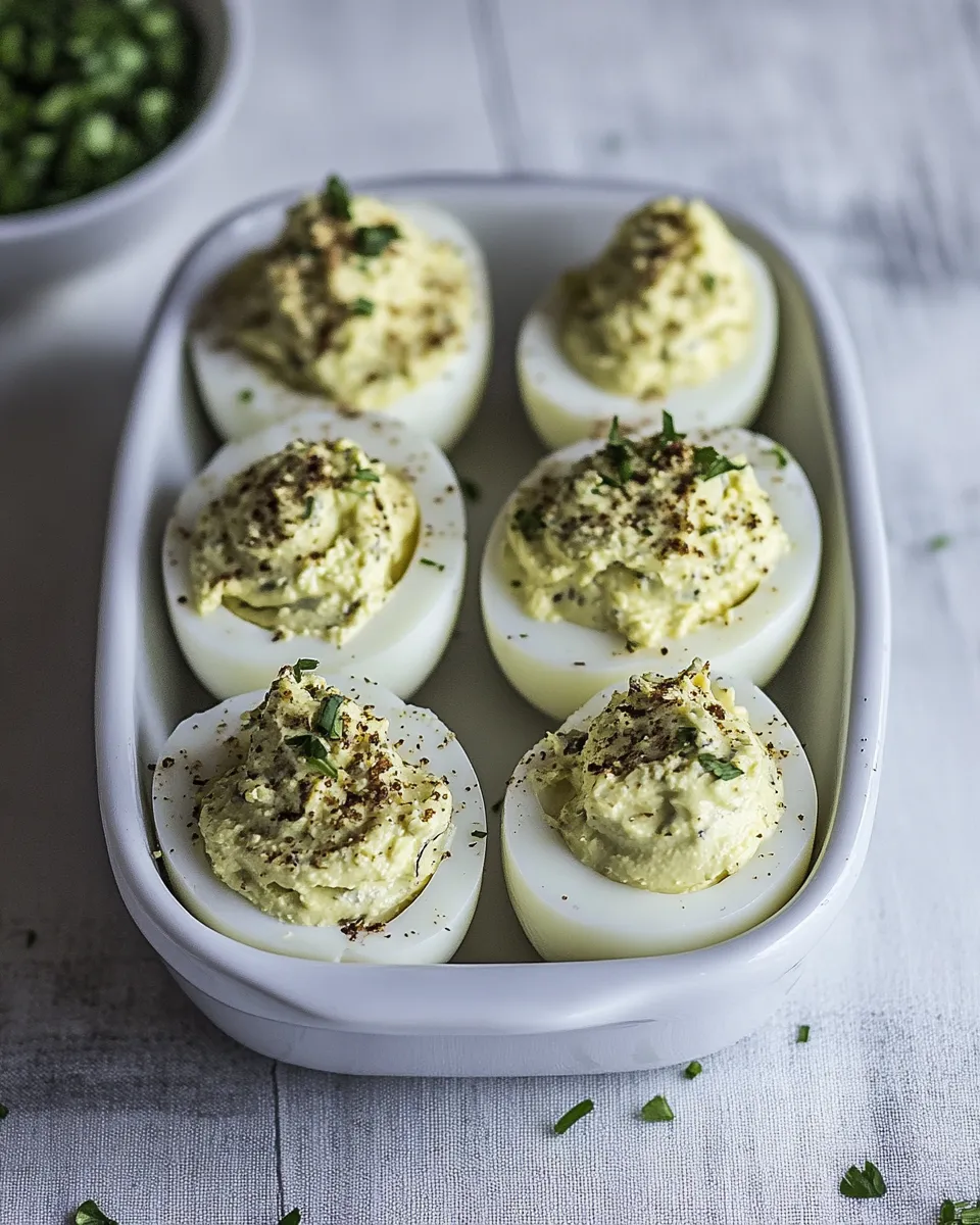 Savory Truffle Oil Deviled Eggs: An Elegant Twist on a Classic Appetizer shot