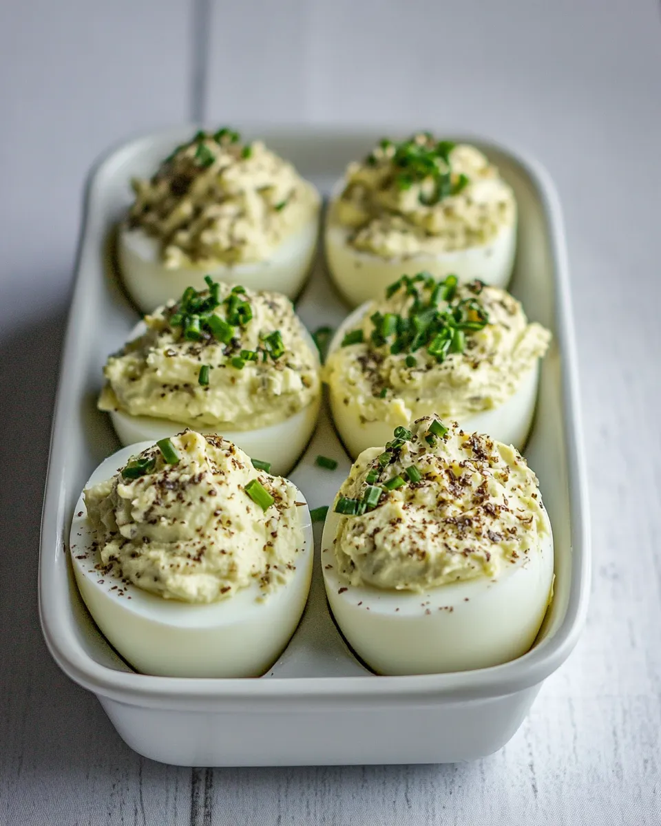 Amazing Truffle Oil Deviled Eggs: An Elegant Twist on a Classic Appetizer recipe photo