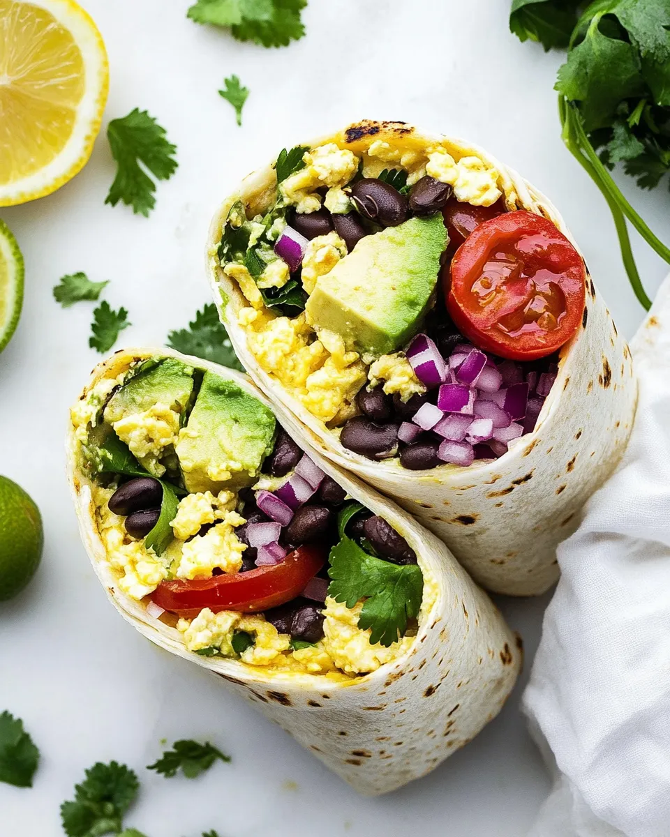 Delicious Vegan Breakfast Burrito shot