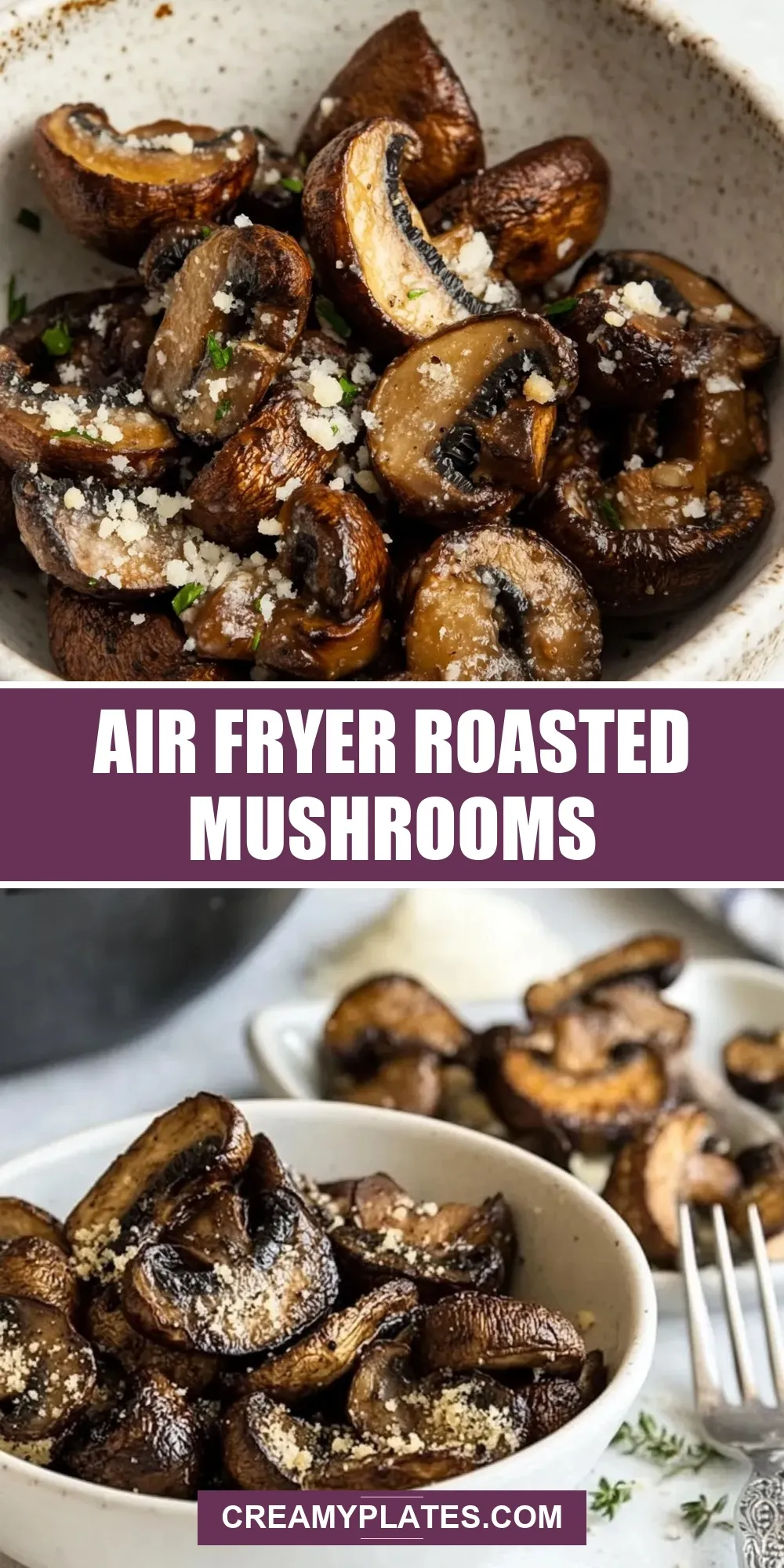 Homemade Air Fryer Roasted Mushrooms