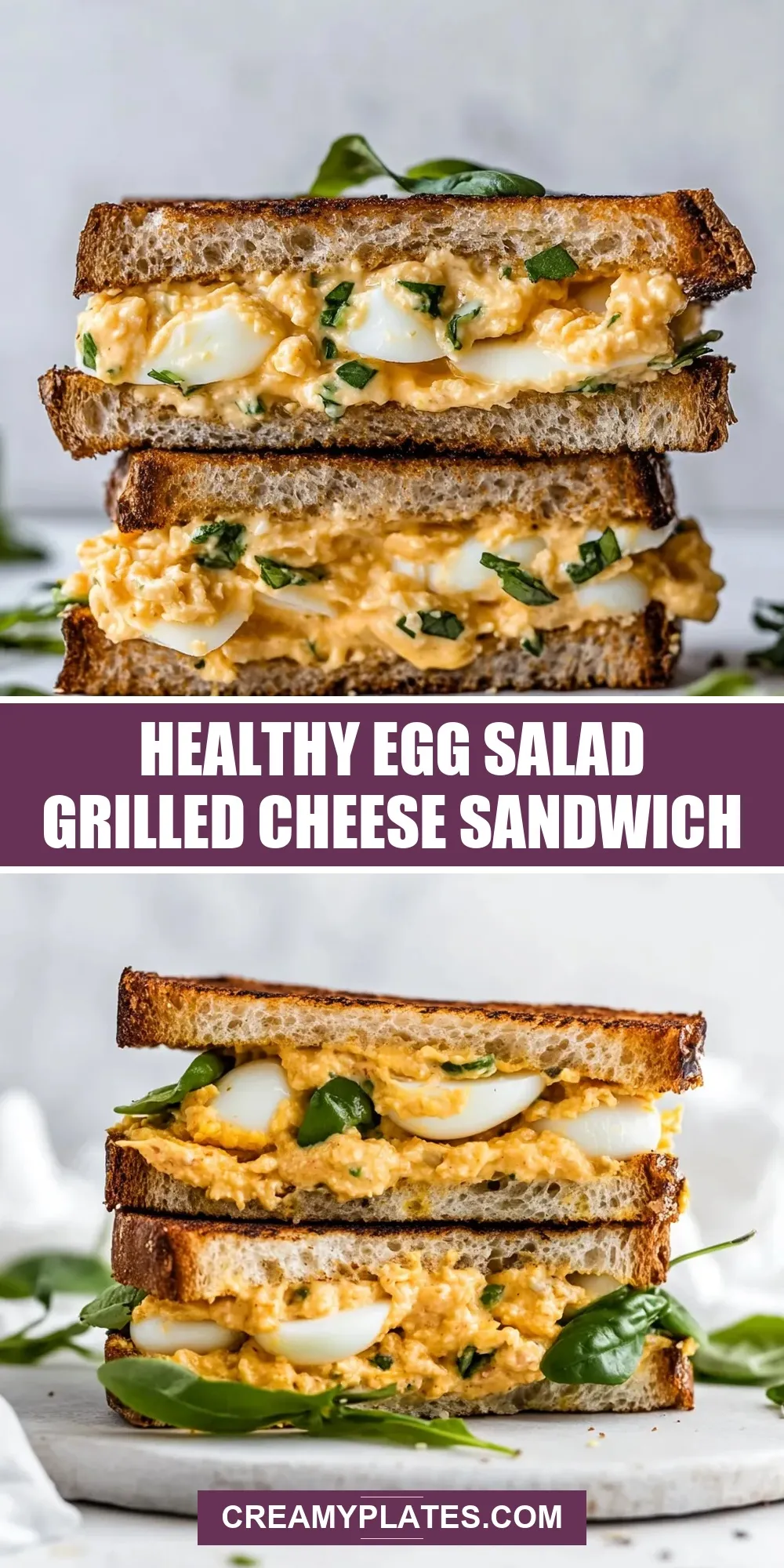 The Best Healthy Egg Salad Grilled Cheese Sandwich