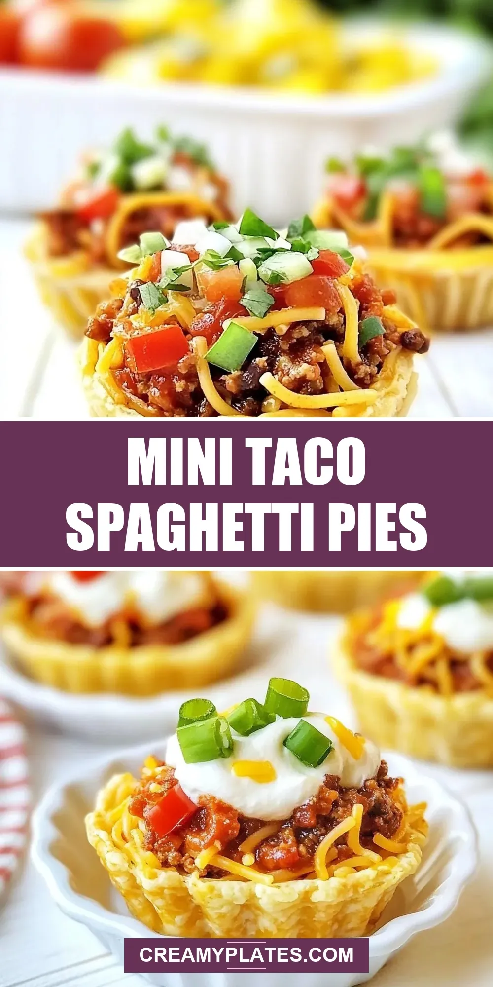 Mini Taco Spaghetti Pies Recipe