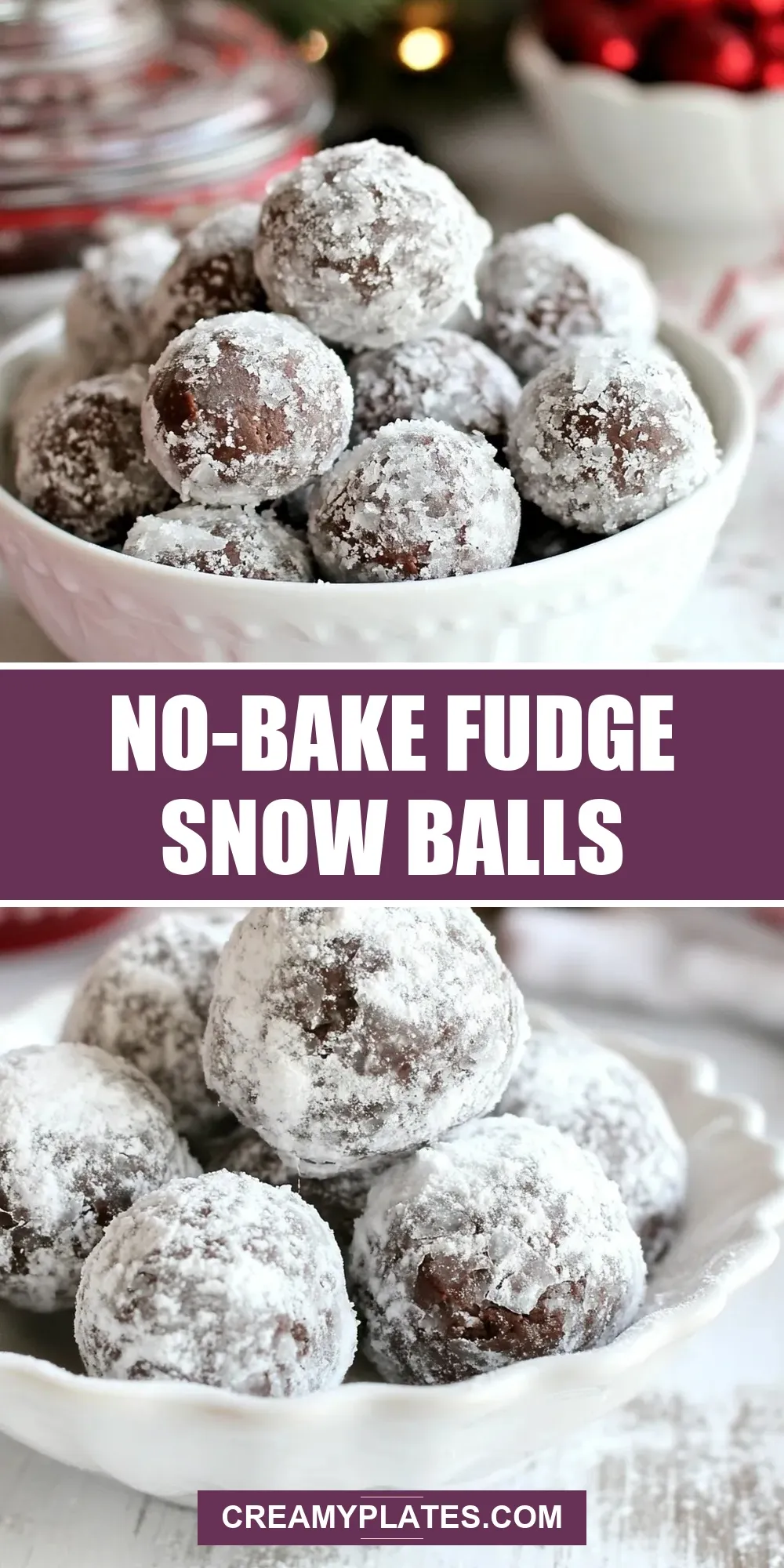 How To Make Easy No-Bake Fudge Snow Balls