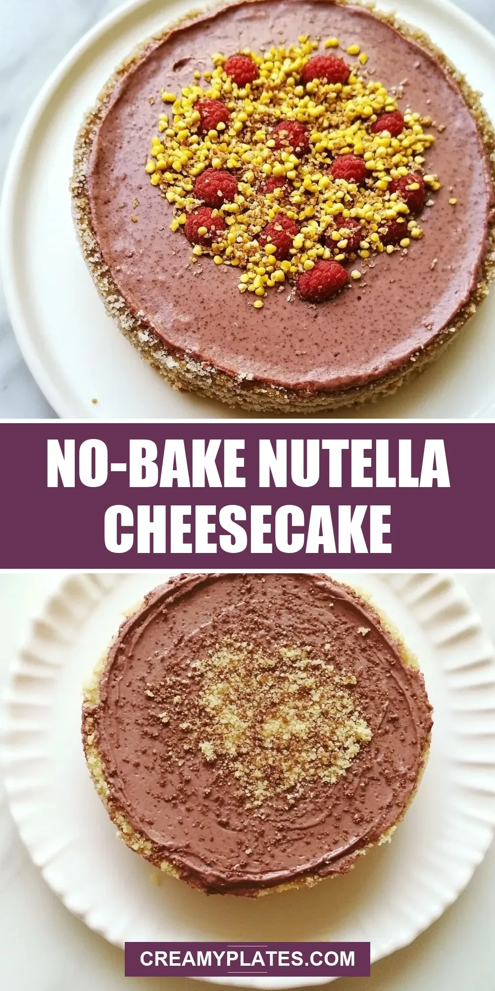 No-Bake Nutella Cheesecake (Delicious & Delicious)