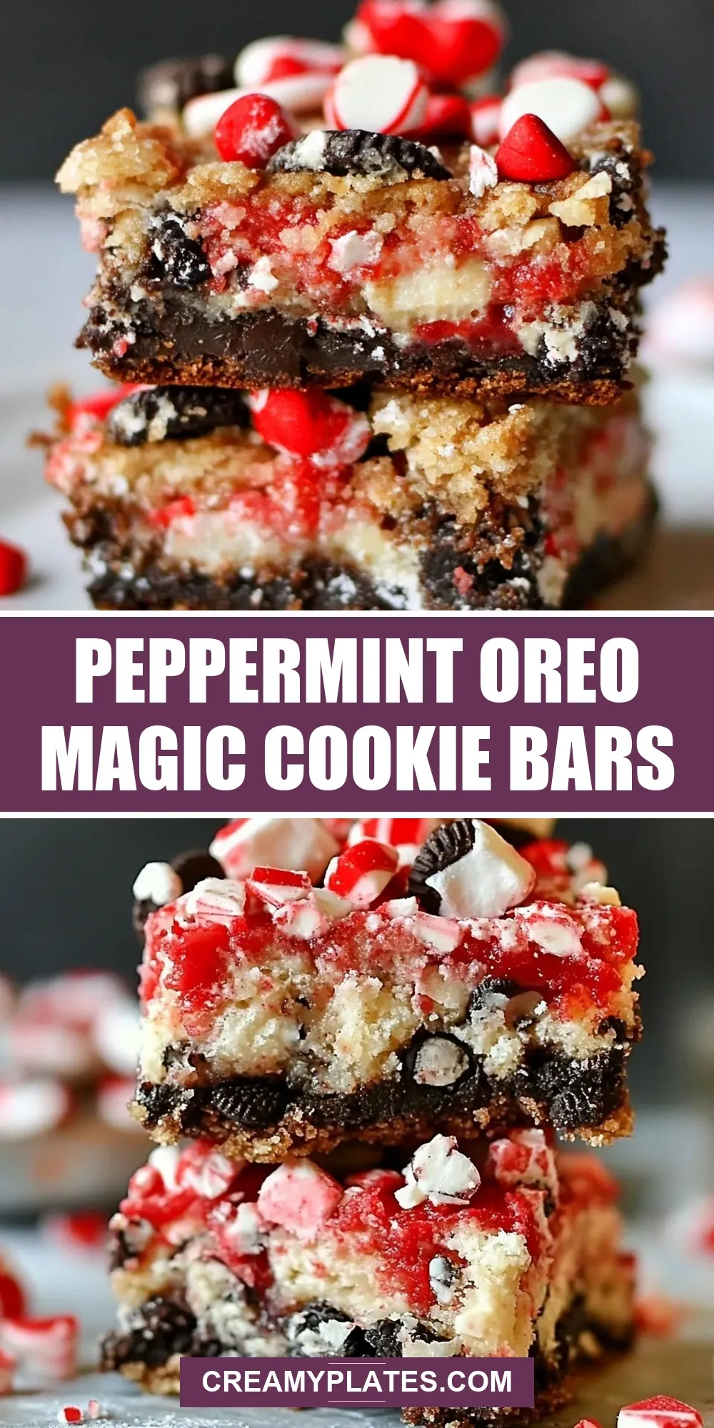 Tasty Peppermint Oreo Magic Cookie Bars