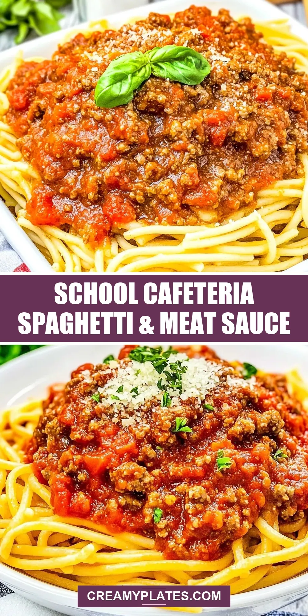 School Cafeteria Spaghetti & Meat Sauce Recipe