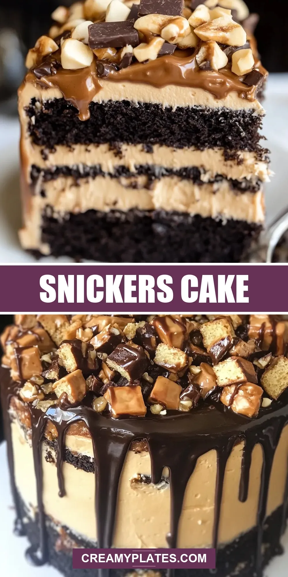 Delicious Snickers Cake