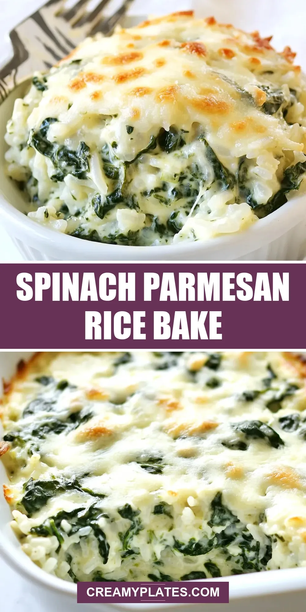 Spinach Parmesan Rice Bake Recipe